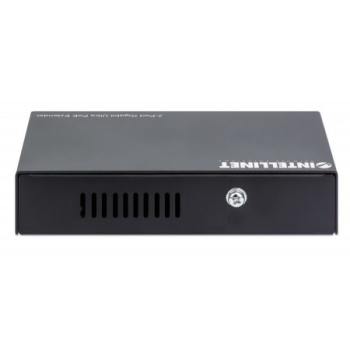 Intellinet 561600 przedłużacz sieciowy Nadajnik sieciowy Czarny 10, 100, 1000 Mbit/s