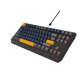 GENESIS THOR 230 TKL klawiatura Gaming USB + RF Wireless + Bluetooth QWERTY Czarny, Niebieski, Szary, Pomarańczowy