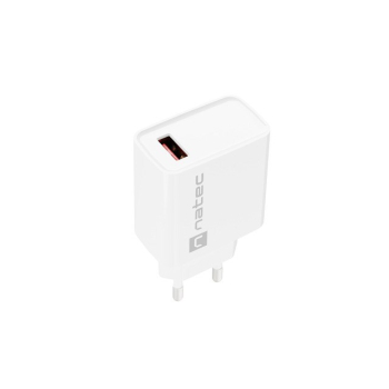 NATEC ŁADOWARKA SIECIOWA RIBERA USB-A 18W BIAŁA NUC-2057