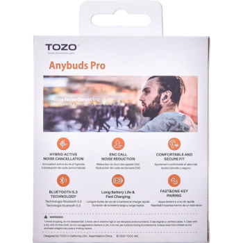 Słuchawki TWS TOZO Anybuds Pro Black