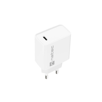 NATEC ŁADOWARKA SIECIOWA RIBERA USB-C 20W POWER DELIVERY BIAŁA NUC-2059