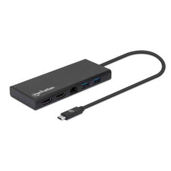 Manhattan 152747 stacja dokująca USB Type-C Czarny