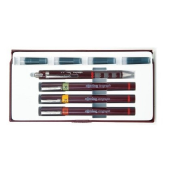 Rotring Isograph 0.2/0.3/0.5 Długopis żelowy Czarny 4 szt.