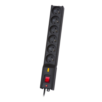 Listwa zasilająca Lestar LX 610 G-A K.:CZ 1,5M (6 x UTE; 10 A; 1,5m; kolor czarny)