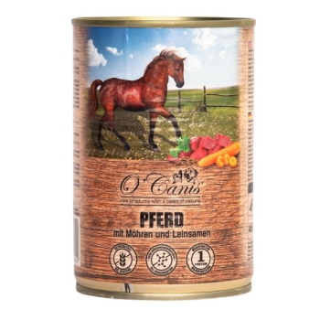 O'CANIS Konina z warzywami i siemieniem lnianym - mokra karma dla psa - 400 g