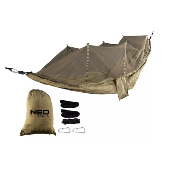 Hamak z moskitierą Neo Tools 330 x 140 cm zestaw