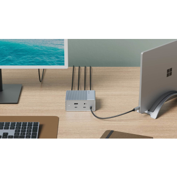 HYPER HDG212B stacja dokująca Dokujący USB 3.2 Gen 2 (3.1 Gen 2) Type-C Srebrny