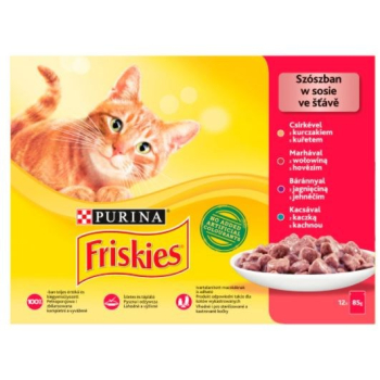 Friskies Mix mięsny - mokra karma dla kota - 12 x 85 g