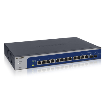 NETGEAR XS512EM Zarządzany L2 10G Ethernet (100/1000/10000) 1U Niebieski, Szary