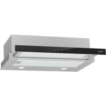 Okap teleskopowy GORENJE TH64E3SGB - front czarne szkło