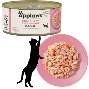 Applaws Cat Tin Tuna Fillet with Prawn 6x70g