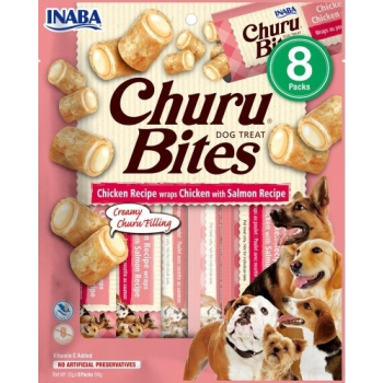 INABA Churu Bites Kurczak z łososiem - przysmak dla psa - 8x12g