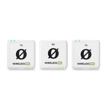 RODE Wireless ME Dual White - kompaktowy bezprzewodowy system mikrofonowy z dwoma nadajnikami do nagrywania dwukanałowego