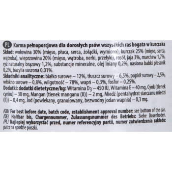 DOLINA NOTECI Premium bogata w kurczaka - mokra karma dla psa - 400g