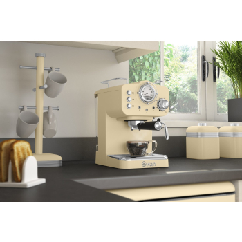Ekspres ciśnieniowy Swan Espresso Coffee Machine SK22110CN (1100W; kolor kremowy) (WYPRZEDAŻ)