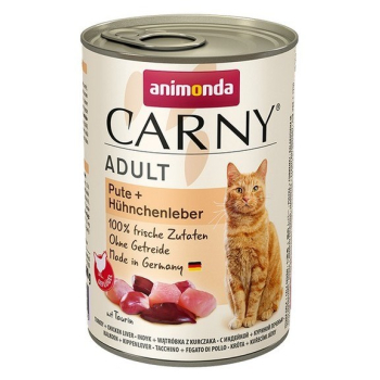 ANIMONDA Cat Carny Adult indyk i wątróbka z kurczaka - mokra karma dla kota - 400 g