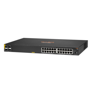 Aruba 6100 24G Class4 PoE 4SFP+ 370W Zarządzany L3 Gigabit Ethernet (10/100/1000) Obsługa PoE 1U Czarny