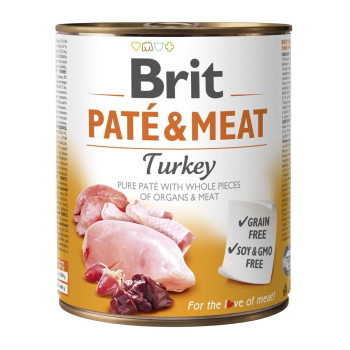 BRIT Paté & Meat z Indykiem - mokra karma dla psa - 800 g
