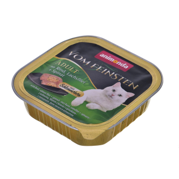 ANIMONDA Vom Feinsten Classic Cat wołowina, łosoś szpinak - mokra karma dla kota - 100g