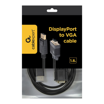Kabel GEMBIRD CCP-DPM-VGAM-6 (D-Sub (VGA) M - DisplayPort M; 1,8m; kolor czarny)