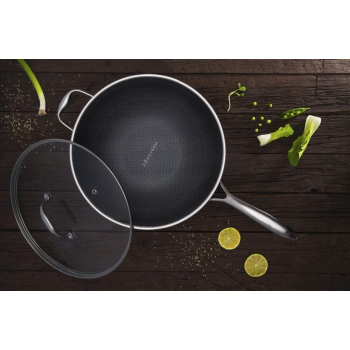 Wok z powłoką DIAMOND Kohersen Black Cube z pokrywką (32 cm ; 5,1l)