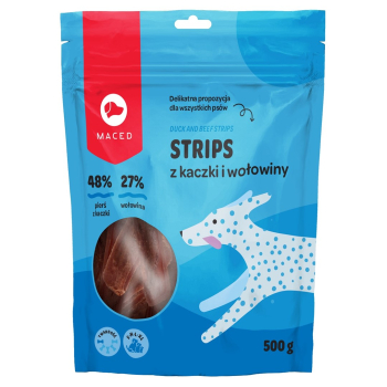 MACED Duo Kaczka z wołowiną - przysmak dla psa - 500g