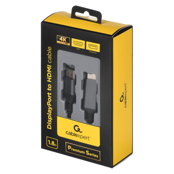GEMBIRD KABEL DISPLAYPORT M -> HDMI M/M 4K, 1.8M