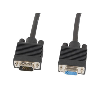 Kabel Lanberg CA-VGAC-10CC-0018-B+ (D-Sub (VGA) M - D-Sub (VGA) F; 1,8m; kolor czarny)