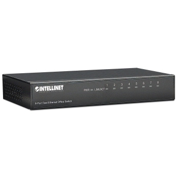 Intellinet 8-Port Fast Ethernet Office Switch Fast Ethernet (10/100) Czarny