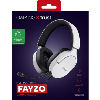 Słuchawki TRUST GXT489W FAYZO HEADSET WHT (25210)