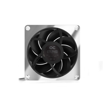 Alphacool Apex Stealth Metall Obudowa komputera Wentylator 12 cm Chrom 1 szt.