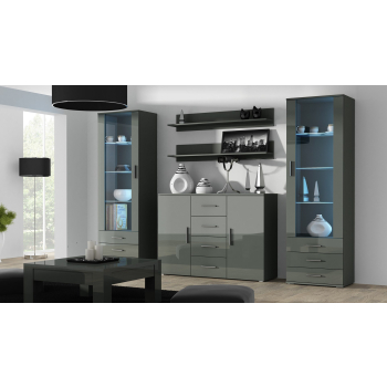 Witryna SOHO S1 szary/ szary połysk