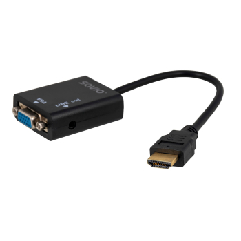 Adapter SAVIO cl-23 (HDMI M - D-Sub (VGA) F; 0,20m; kolor czarny)