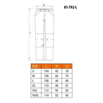 NEO tools 81-792-L spodnie ochronne Żółty