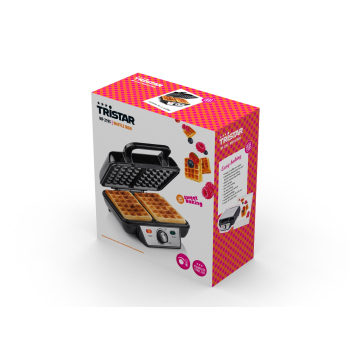 Tristar WF-2195 gofrownica 2 gof. 1000 W Czarny, Stal nierdzewna