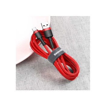 Kabel Baseus Cafule CATKLF-A09 (USB 2.0 - USB typu C ; 0,50m; kolor czerwony)