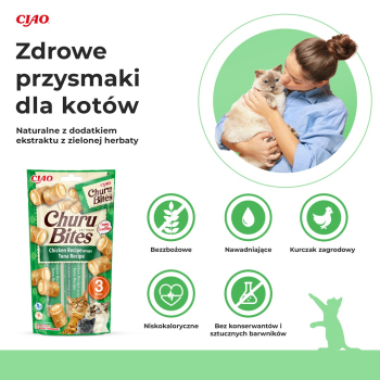 Przysmak CHURU Bites Tuńczyk&kurczak dla kota 3x10g