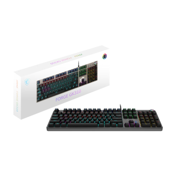 Klawiatura gamingowa czarna US/FORGE GK310 RED MSI