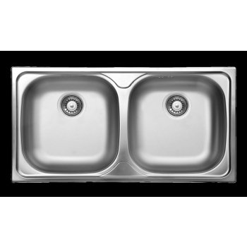Zlewozmywak stalowy 2-komorowy ZEX 0203 5907650842385