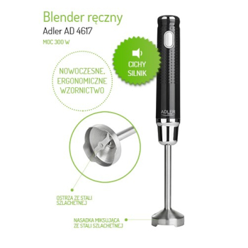 Blender ręczny Adler AD 4617 (300W; kolor czarny)