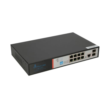 Extralink VICTOR | Switch PoE | 8x Gigabit PoE/PoE+, 2x SFP, 1x Port Konsolowy, 150W, Zarządzalny