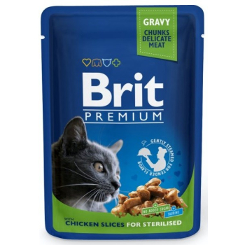 BRIT Premium Cat Chicken Sterilised - mokra karma dla kota - 100 g