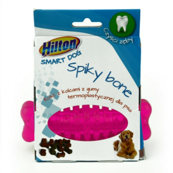 HILTON Dog Spiky Ball mix kolor Kość z kolcami  12cm dla psa