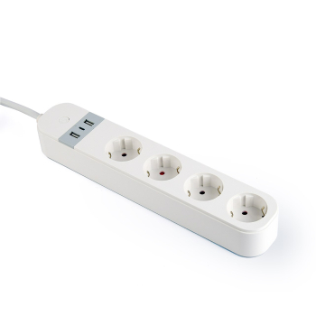 Gembird TSL-PS-S4U-01-W inteligentna listwa zasilająca 4 x gniazdo sieciowe Typu E 1,5 m 3 3880 W Biały