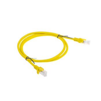 Patchcord UTP Lanberg PCU5-10CC-0100-Y (RJ45 - RJ45 ; 1m; UTP; kat. 5e; kolor żółty)