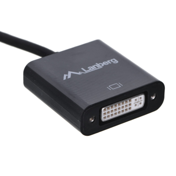 Adapter Lanberg AD-0007-BK (DisplayPort M - DVI-D F; 0,10m; kolor czarny)