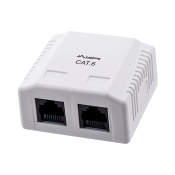 Gniazdo natynkowe Lanberg OU6-0002-W (RJ-45; UTP; kolor biały)