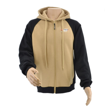 AW BLUZA ROZPINANA T6/ BEŻ-CZARNA/   S