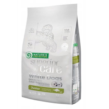 Nature's Protection White Dogs Grain Free Białoryba Junior Small and Mini Breeds 1.5 kg