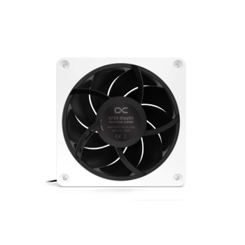 Alphacool Apex Stealth Metall Obudowa komputera Wentylator 12 cm Biały 1 szt.